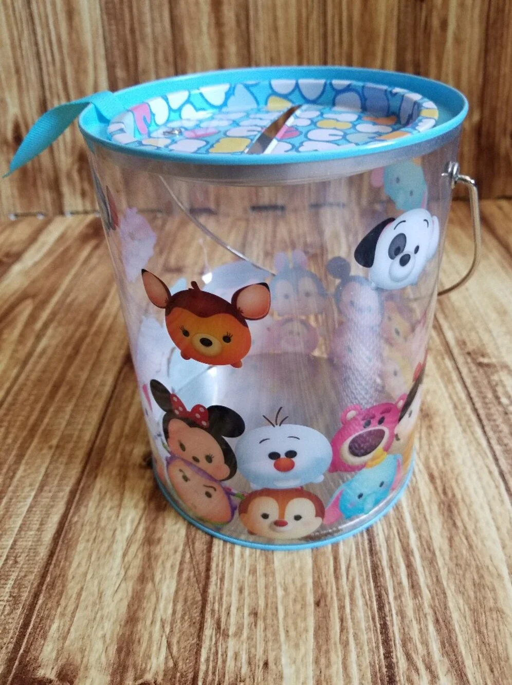 Disney Tsum Tsum Clear Character Storage Bin Toy Bucket Container